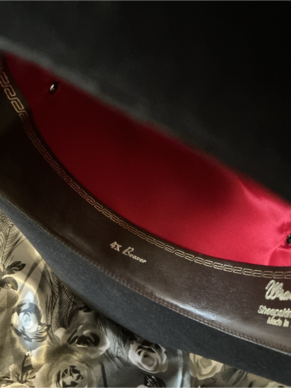 Wrangler Black Wide-Brim Felt Cowboy Hat - Picture 7 of 9